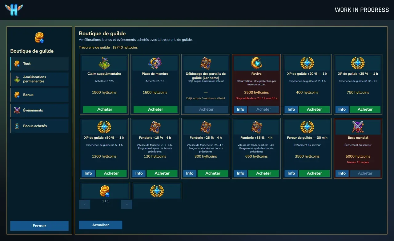 Le guildshop