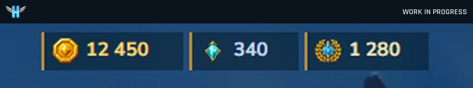 The currency bar, to the left of the compass