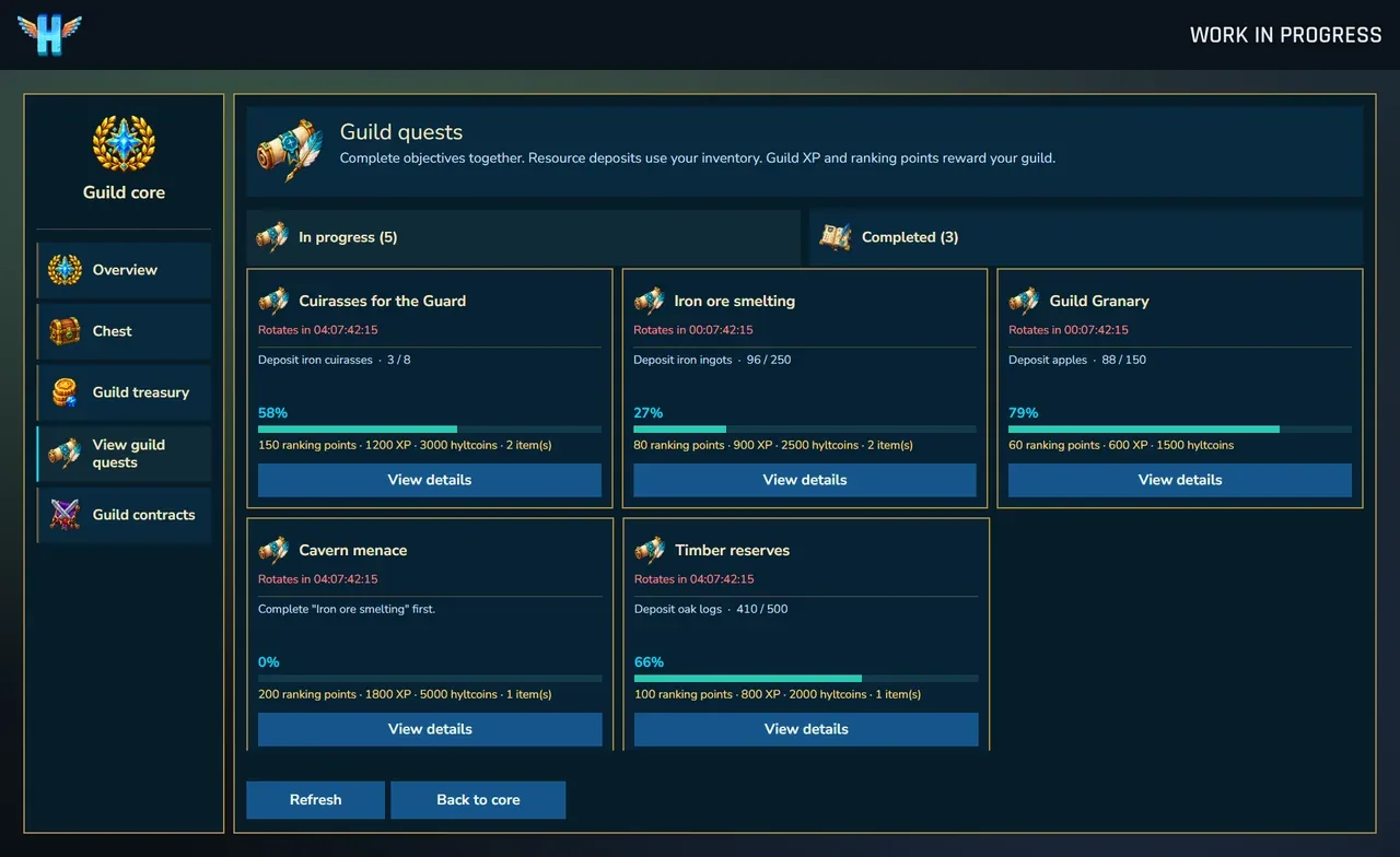 Guild quests