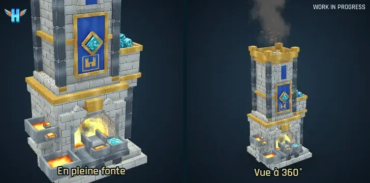 La fonderie de guilde en pleine fonte