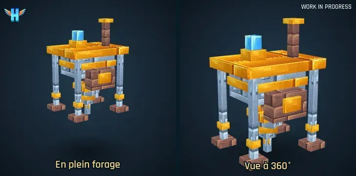 Le foreur de guilde en plein forage