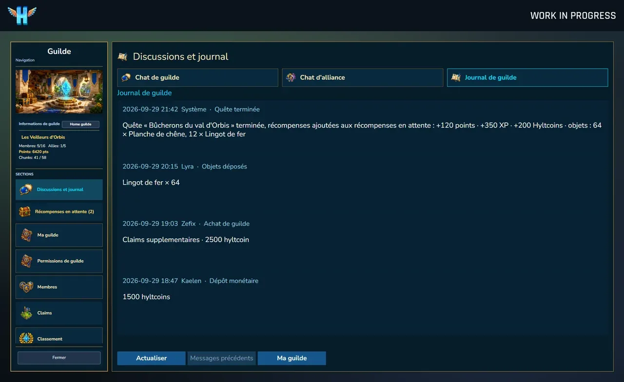 Le journal de guilde